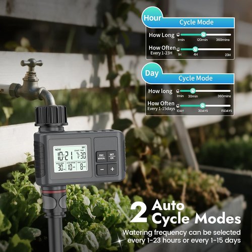Insoma Water Timer - 1 Zone Outdoor Hose Timer with Auto/Manual/Rain Delay Modes for Garden Irrigation