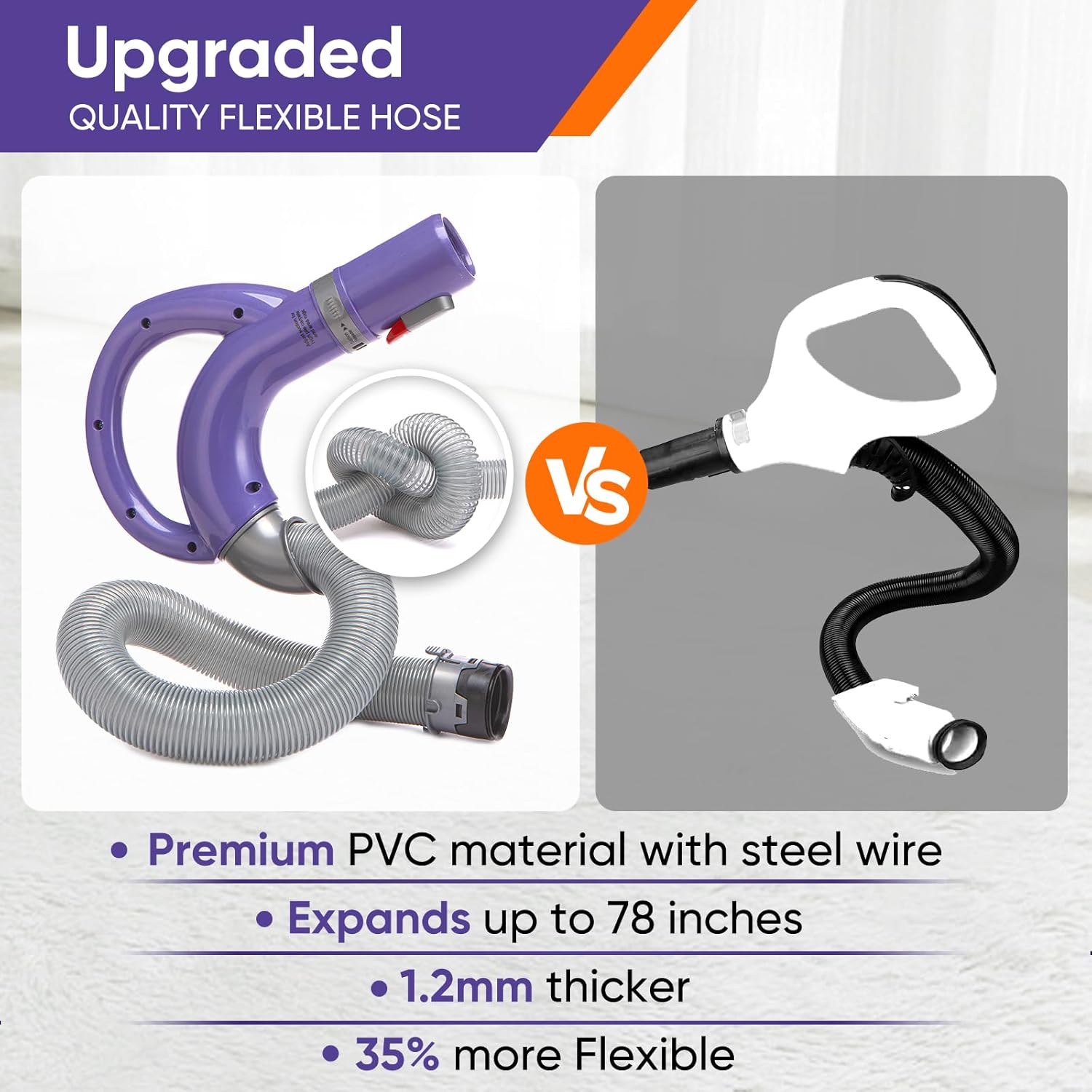 Shark Vacuum Hose Replacement - Upgraded Accessory for Navigator Lift-Away & Rotator Models NV350-NV360