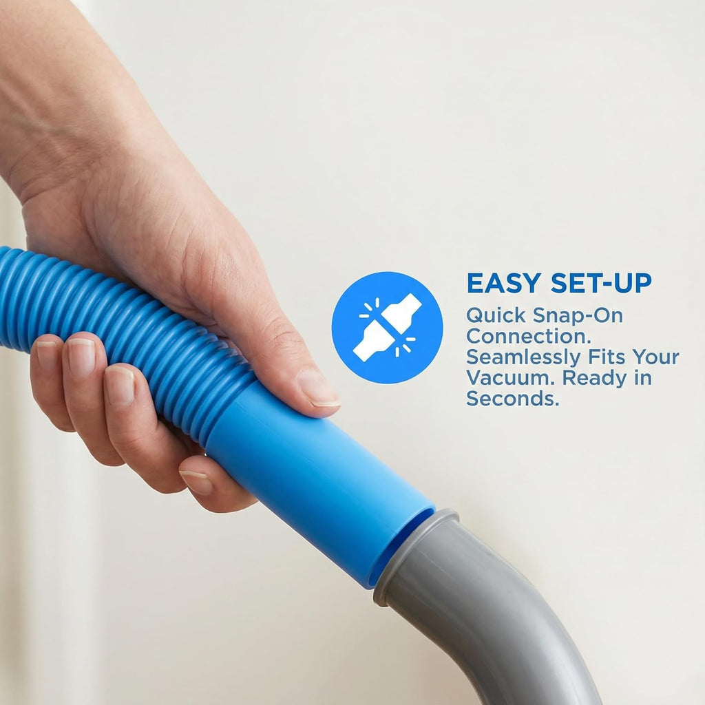 Skiennix Dryer Vent Cleaner Kit - 31.5" Flexible Lint Vacuum Attachment | Universal Fit, Deep Cleans Clogged Vents, Reduces Fire Hazards (Blue)
