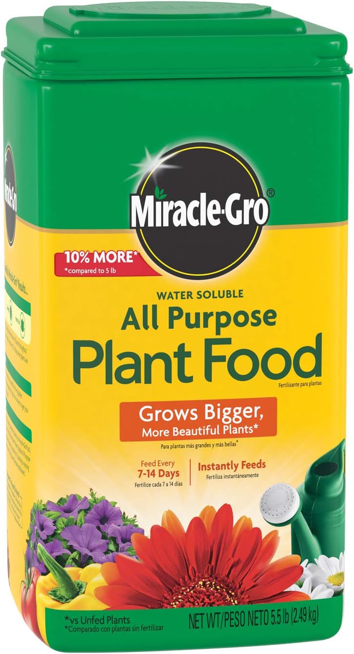 Miracle-Gro All-Purpose Plant Food - Water Soluble Fertilizer for Indoor & Outdoor Plants | 5.5 lbs