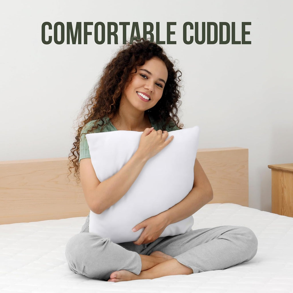 Utopia Bedding Throw Pillow - Fluffy Down Alternative Cushion for Bed & Sofa | 18 x 18 Inches, White