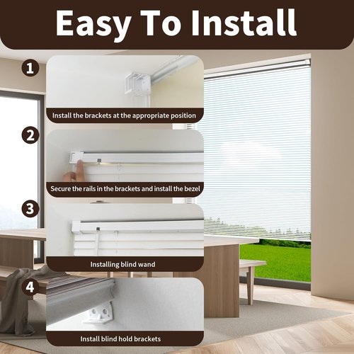 1 Cordless Mini Blinds - 20" W x 36" H | White Vinyl Horizontal Light Filtering Blinds for Indoor Use
