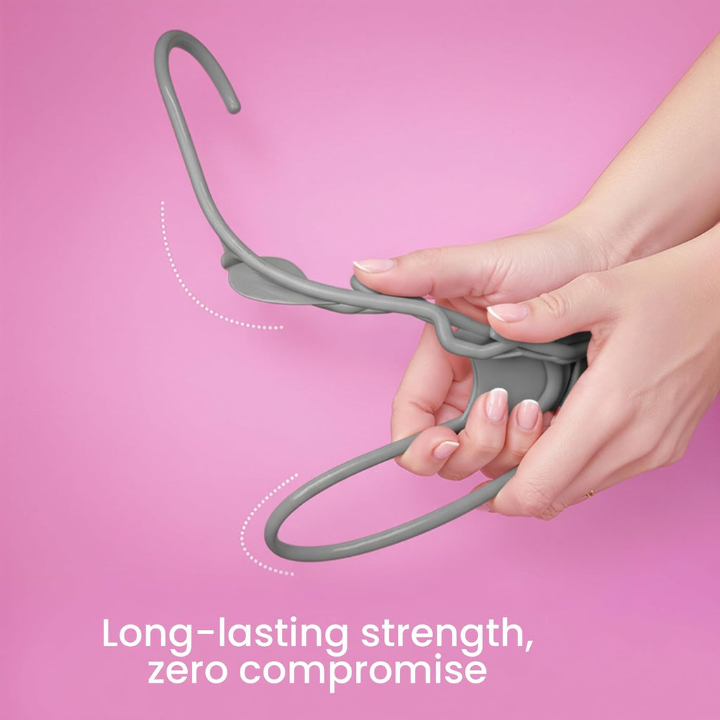 Utopia Home Plastic Hangers 30 Pack - Durable Space-Saving Clothes Hangers - Grey Closet Organizers