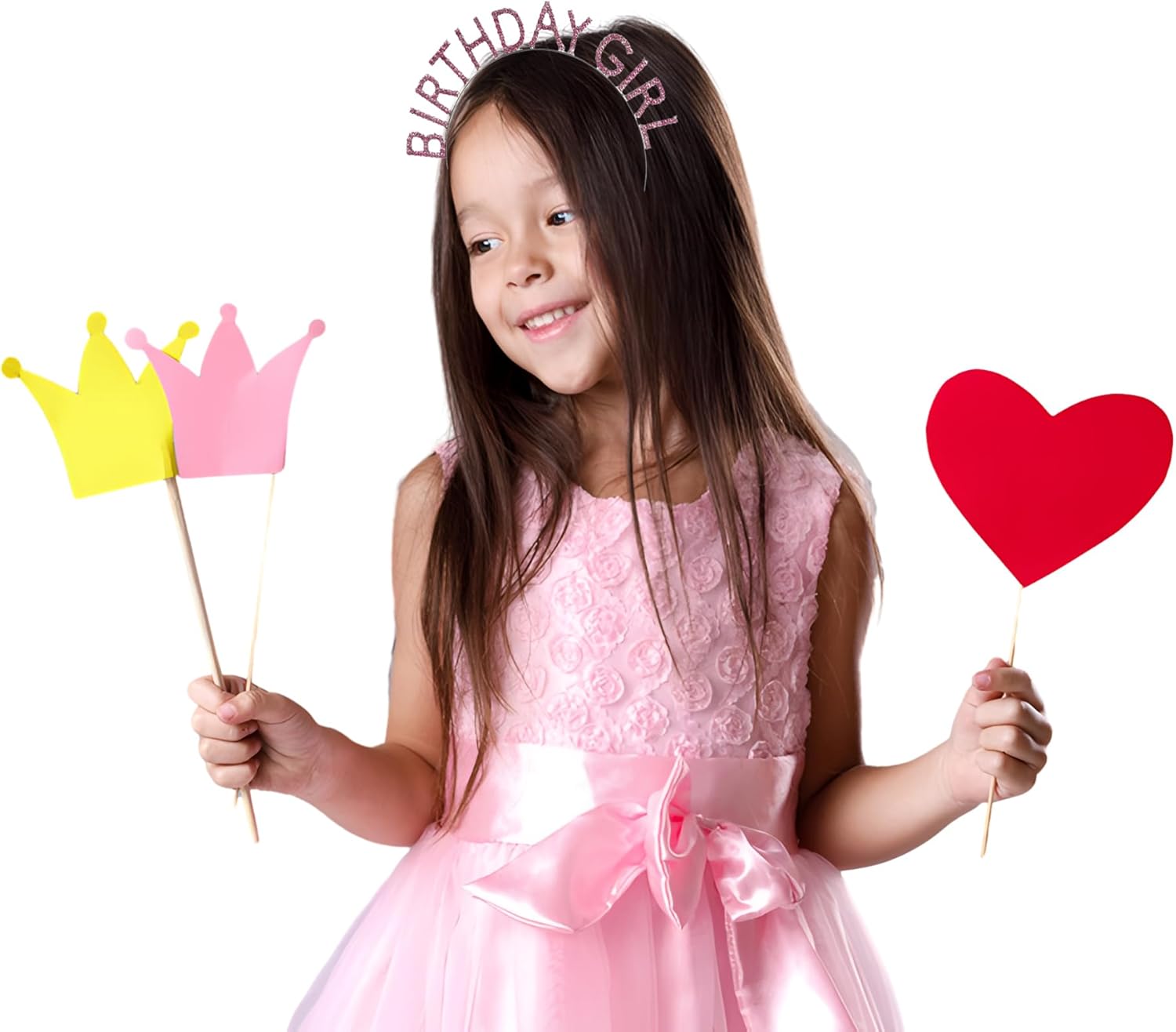 Skiennix Birthday Girl Crown - Iridescent Streamers for Festive Celebrations | Perfect Party Accessory