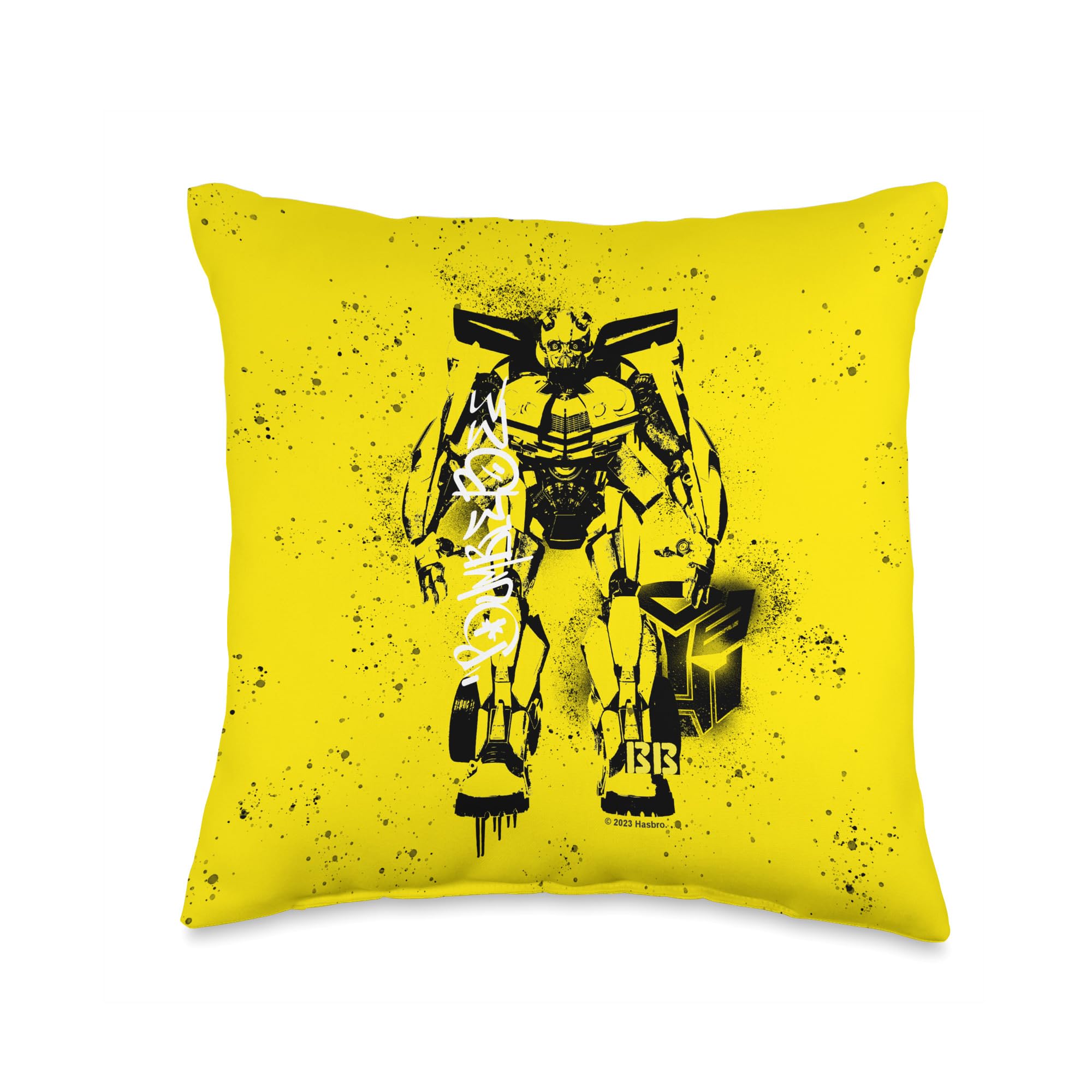 Transformers Rise of The Beasts Battle in Brooklyn BB Spray Throw Pillow, 16x16, Multicolor