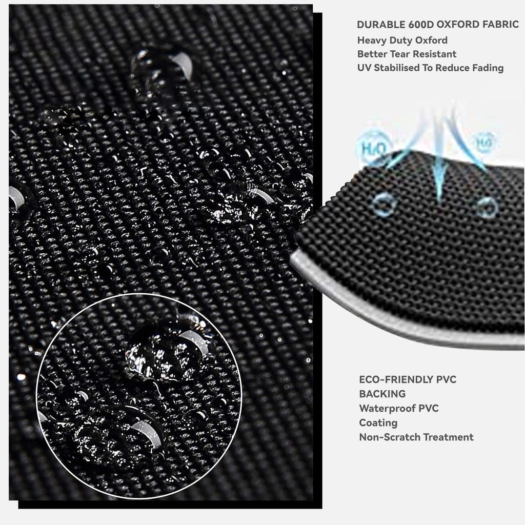 Skiennix Outdoor Prep Table Cover - Heavy-Duty Waterproof Protection for Stainless Steel Tables | Black