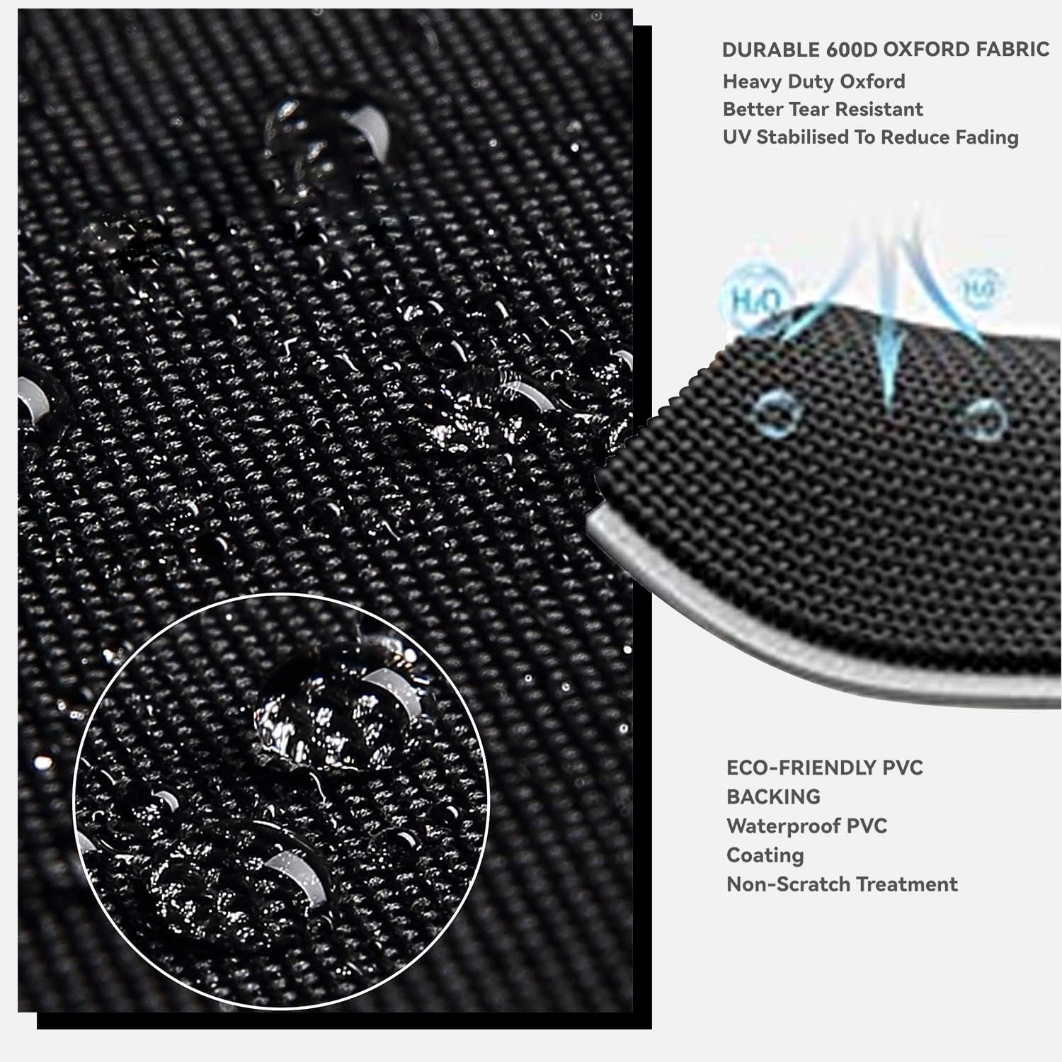 Skiennix Outdoor Prep Table Cover - Heavy-Duty Waterproof Protection for Stainless Steel Tables | Black