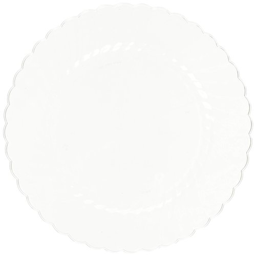 WNA Classicware Rigid Plastic Round Plate, 7.5-Inch, Large, Clear(180-Count)