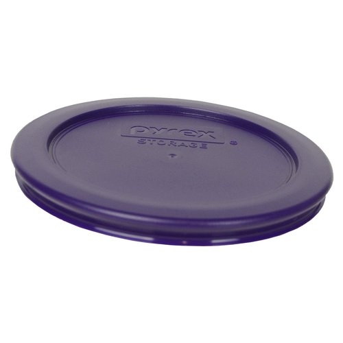 Pyrex (2) 7200 2 Cup Glass Bowls & (2) 7200-PC Plum Purple Food Storage Replacement Lids - Made in USA
