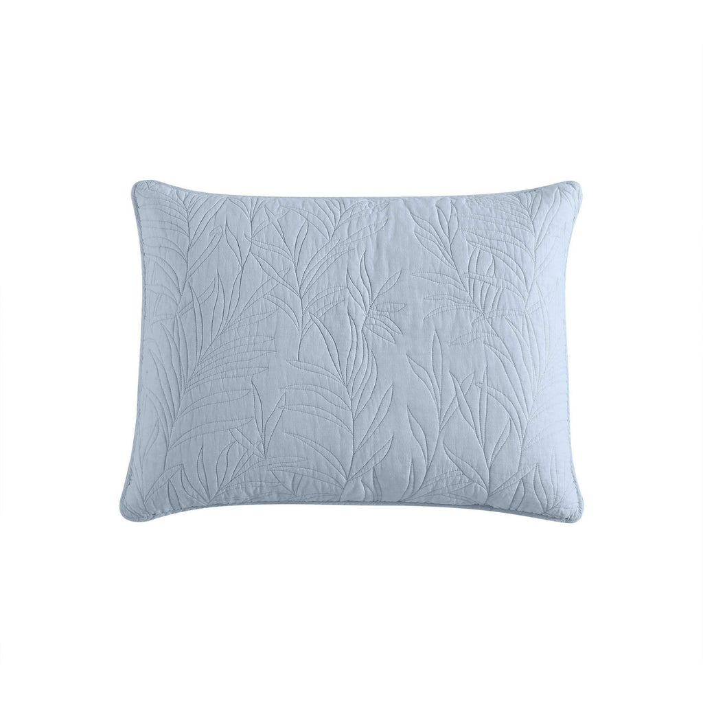 Tommy Bahama - 2 Piece Standard Sham Set, Cotton Bedding with Envelope Closure, Pre-Washed for Added Softness (Costa Sera Blue, 21x27)
