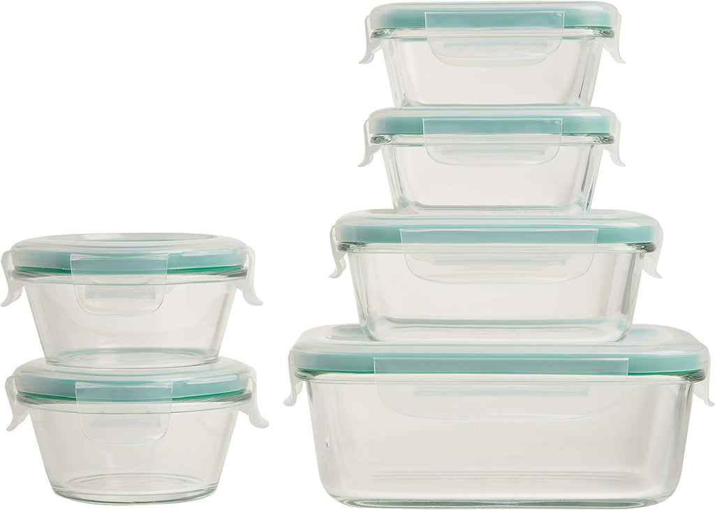 OXO Good Grips Airtight Glass Container Set - 12 Pieces for Fresh Food Storage