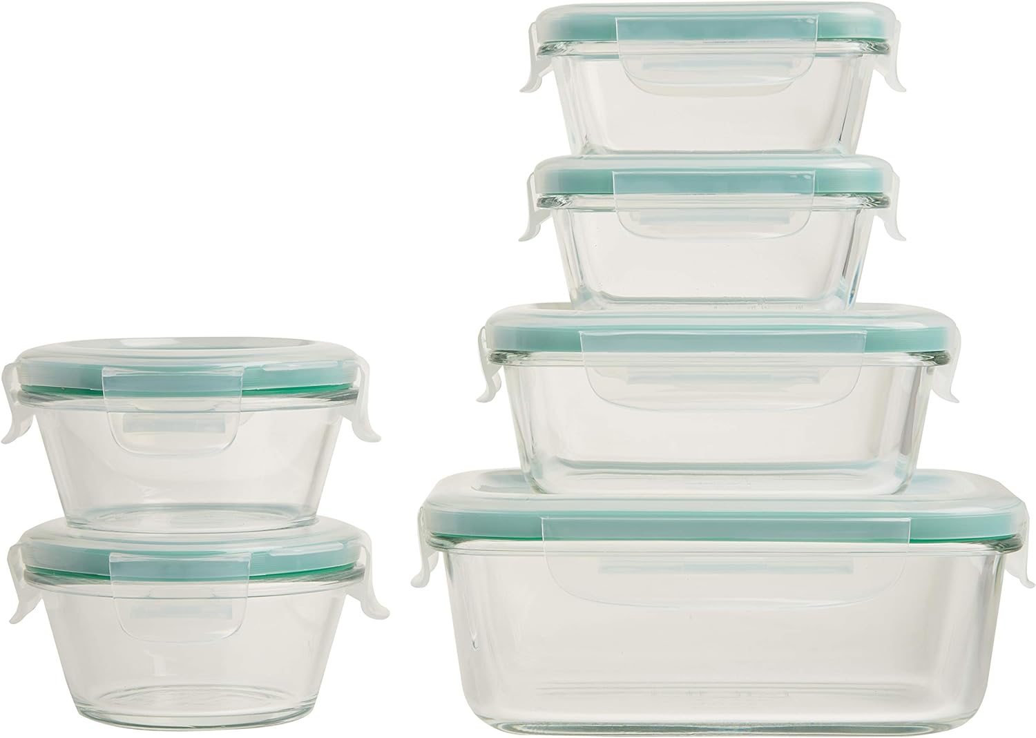 OXO Good Grips Airtight Glass Container Set - 12 Pieces for Fresh Food Storage