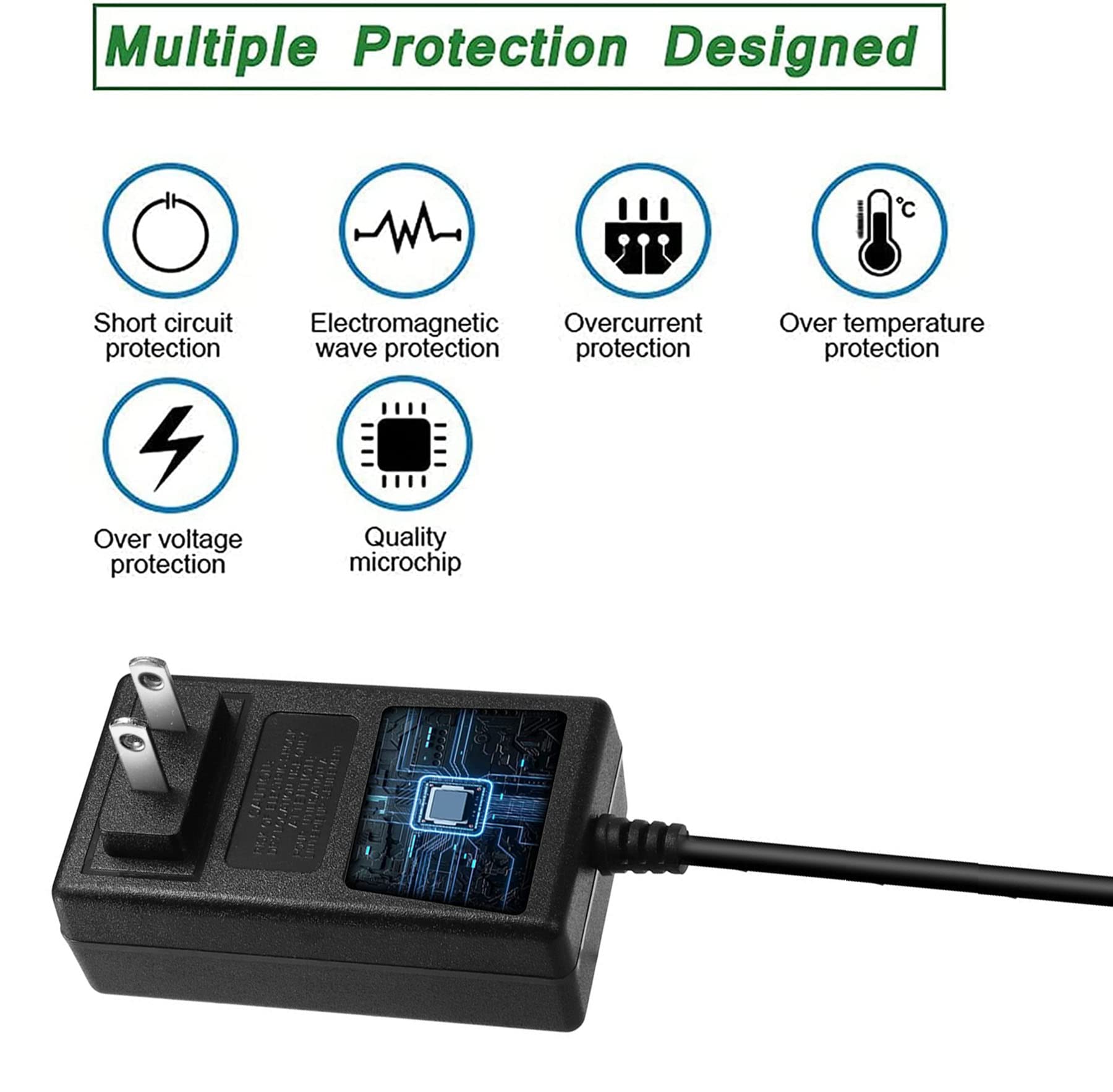 Charger for Bissell 2390A Bissell Pet Hair Eraser Charger 2390 Power Cord Compatible for Bissell 2390A 2390 23903 2284 2284W Cordless Handheld car Vacuum Charger Bissell 1614206 AC Adapter
