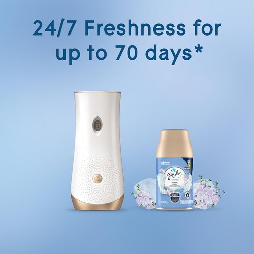 Glade Automatic Spray Air Freshener Refill - Clean Linen Scent | 6.2 Oz, 2 Count for Home & Bathroom