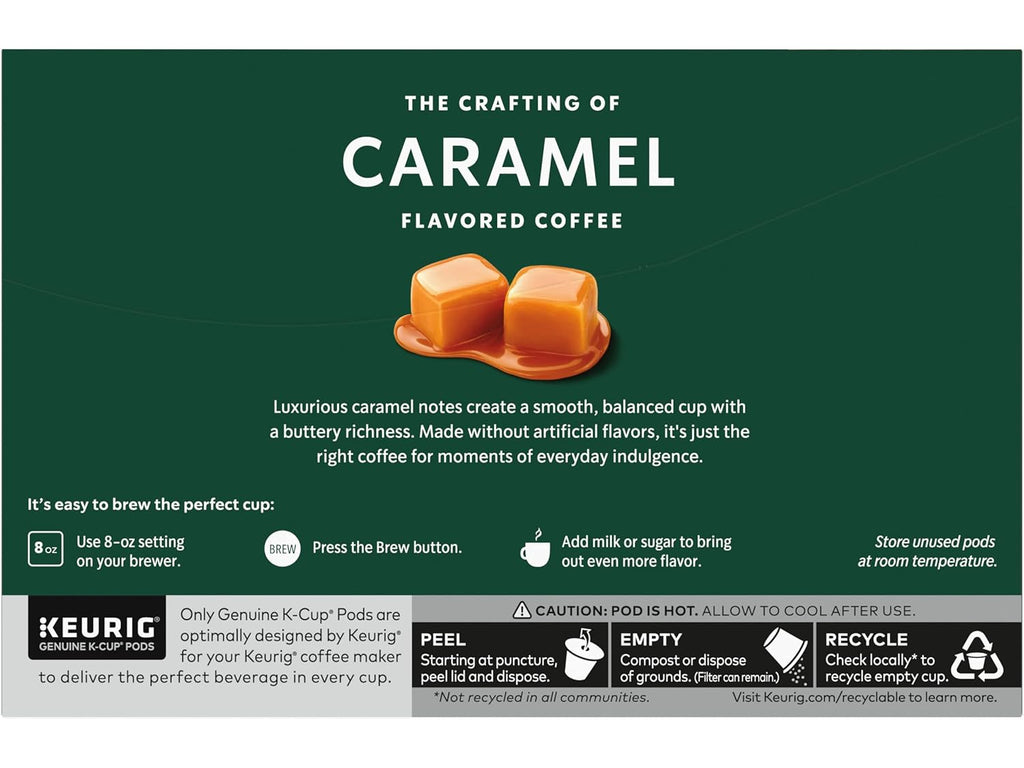 Starbucks Caramel Flavored Coffee K-Cup Pods - Genuine Keurig Pods, 10 Count Box