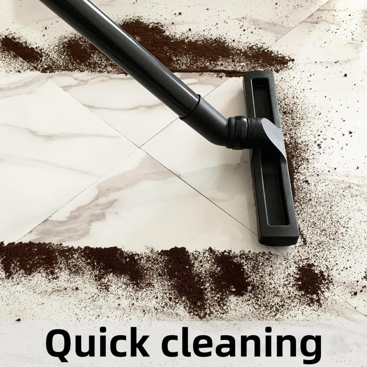 Universal Vacuum Floor Brush Attachments for 32 mm (1 1/4") and 35 mm (1 3/8") Tubes - 14Inch For Shop vac and Miele and Dyson Vacuum 1 Floor Brush + 1 Adapter (Black)