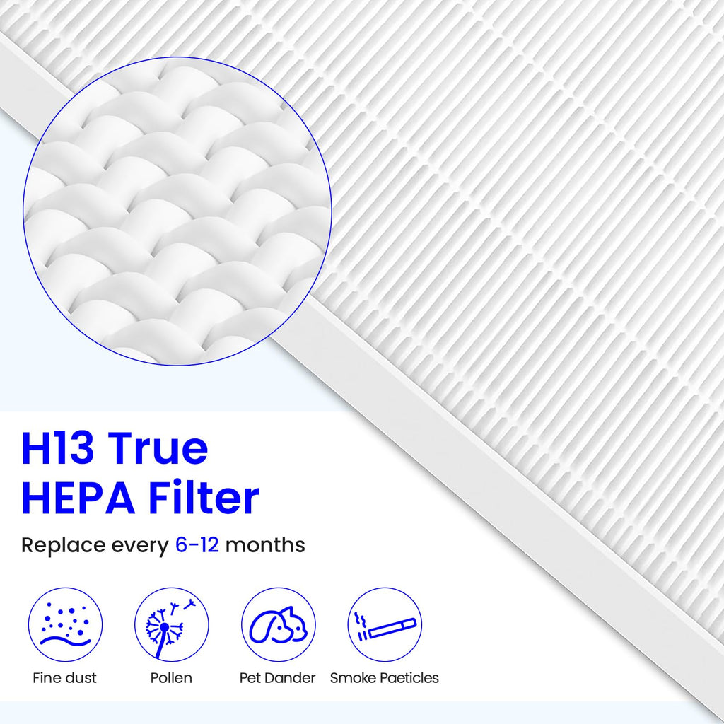 Future Way 2-Pack C545 Replacement Filter S Kit Compatible with Winix C545 Air Purifier, 2 H13 True HEPA Filter + 8 Activated Carbon Filters, Replace 1712-0096-00