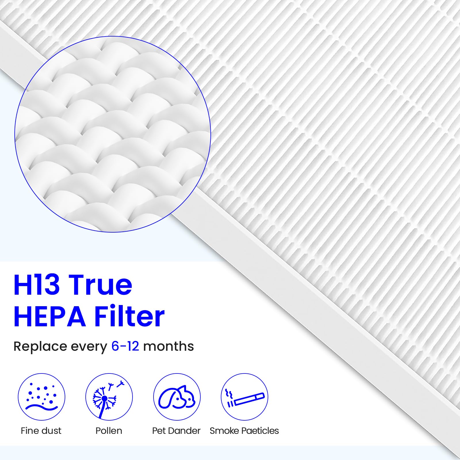 Future Way 2-Pack C545 Replacement Filter S Kit Compatible with Winix C545 Air Purifier, 2 H13 True HEPA Filter + 8 Activated Carbon Filters, Replace 1712-0096-00