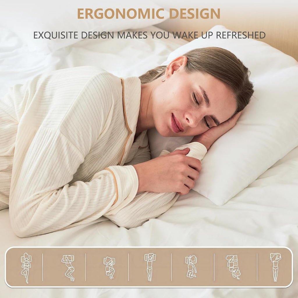 Obruosci Luxury Pillow Inserts - Hypoallergenic Ultra Soft Cushion Fillers | Pack of 4, 18 x 18 Inches