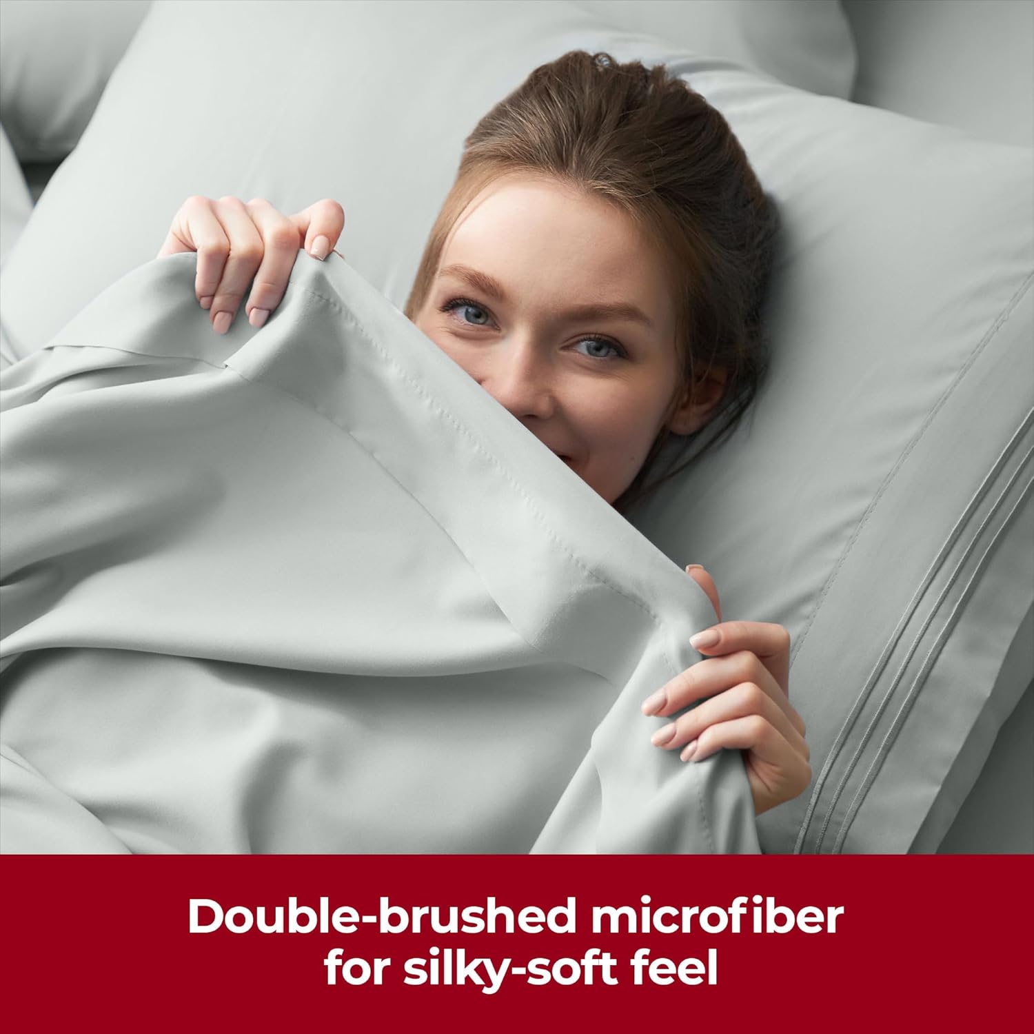 Mellanni Extra Deep California King Sheets - Hotel Luxury, Ultra Soft & Cooling Bedding | Spa Mint, 4 PC Set
