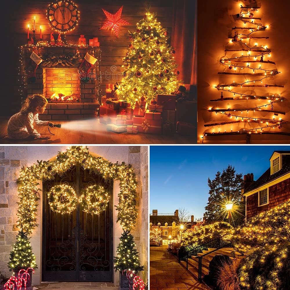 ODEETRONIC Christmas Lights - 21.63ft 100 Count Warm White Incandescent Mini Lights | UL Certified Outdoor & Indoor Decor