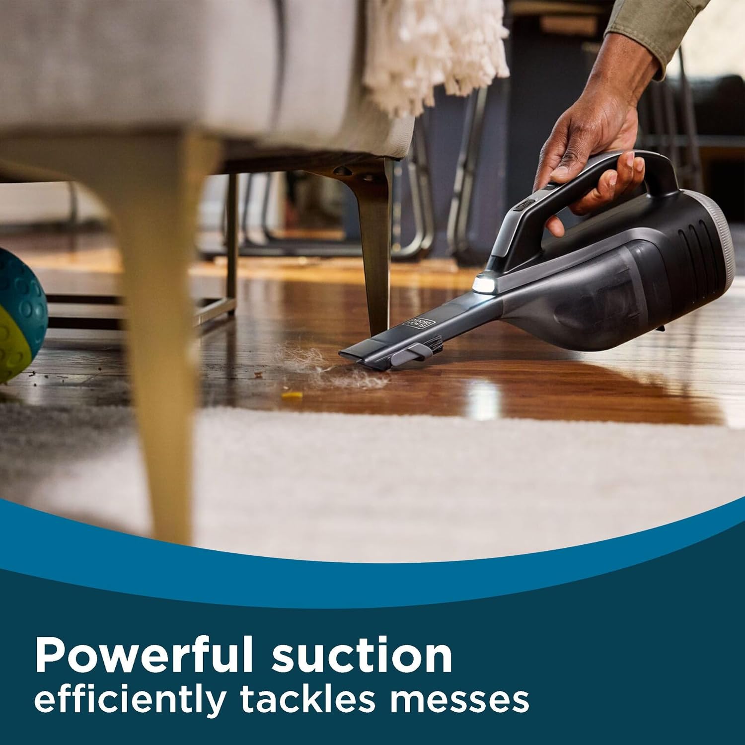 BLACK+DECKER Dustbuster Handheld Vacuum - Cordless, Lightweight Design with LED Light & Crevice Tool
