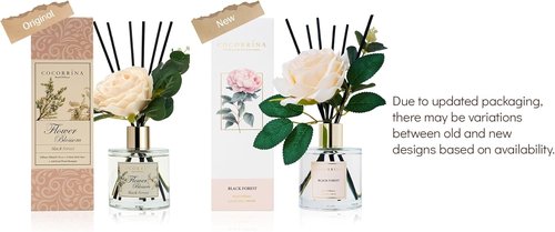 Cocorrina Reed Diffuser Set - Black Forest Scented Diffuser with Sticks | 6.7 oz Home Fragrance for Large Rooms