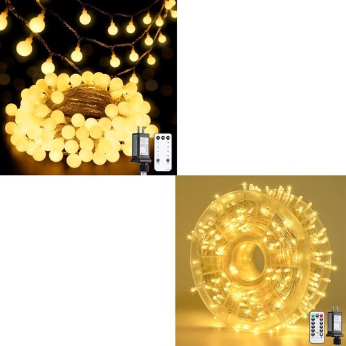 JMEXSUSS 100 LED Globe String Lights - Perfect for Outdoor Decor | Warm White Illumination