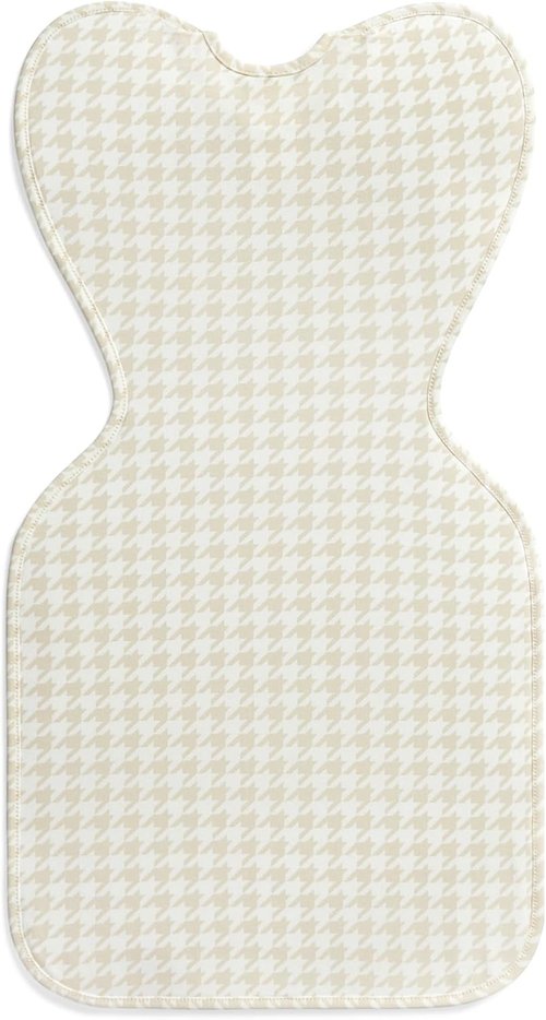 Love To Dream Swaddle UP Sleep Sack - Self-Soothing Design for Improved Sleep | 0-3 Months, 1.0 TOG, Tan Houndstooth