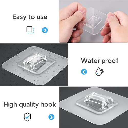 Lsnisni Shower Caddy Adhesive Strips - Waterproof Replacement for No-Drill Bathroom & Kitchen Storage | 4 Pack