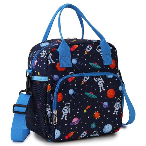 RAVUO Lunch Bag for Kids, Insulated Lunch Box Large Thermal School Lunch Cooler for Girls and Boys with Detachable Shoulder Strap