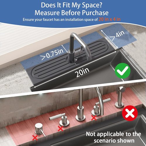 Fast Drying Diatomite Stone Faucet Mat - Water Absorbent Sink Tray with Raised Feet | Prevent Moisture Buildup