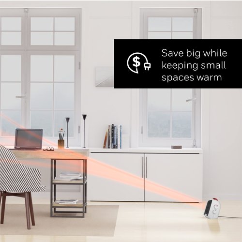 Honeywell UberHeat 5 Ceramic Space Heater for Small Rooms, White