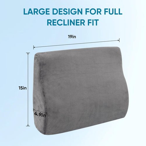 AHUAWA Lumbar Support Pillow for Recliner Chair and Couch, Memory Foam Back Cushion Ergonomic Back Support Pillow for Lower Back Pain Relief, with Soft Velvet