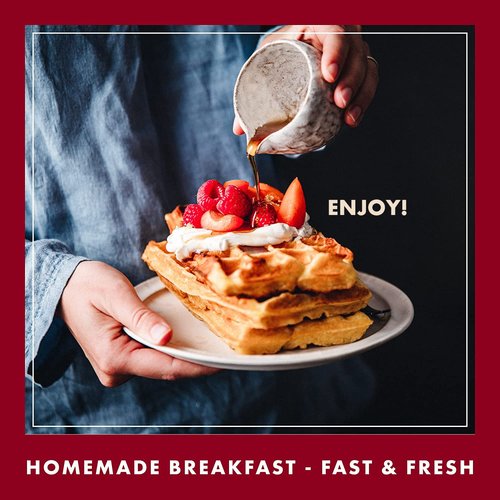 Classique Fare Belgian Waffle Mix - Light & Crisp Waffles, Pancakes & Muffins - 16 Oz Box for Quick Breakfast