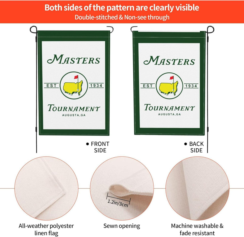 Masters Garden Flag - 12x18in National Golf Design for Your Home Yard Decor
