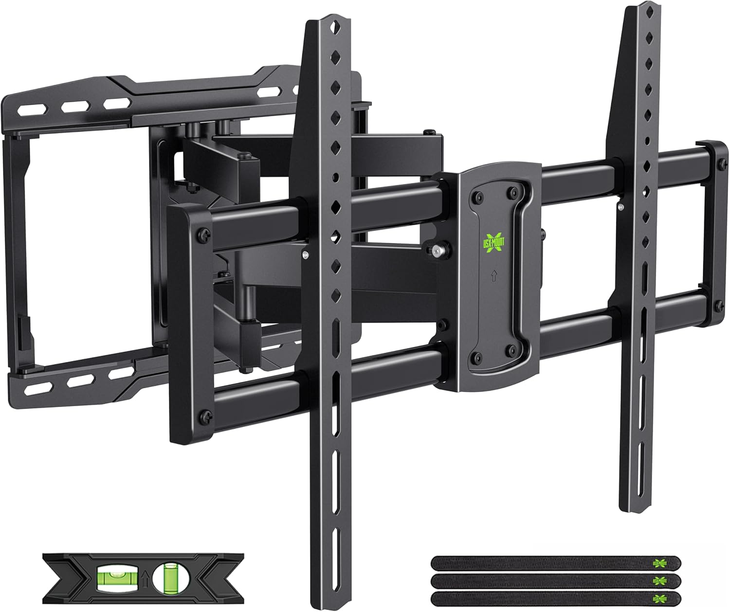 USX Mount Full Motion TV Wall Mount - Swivel & Tilt for 42-86 Inch TVs | Dual Articulating Arms, VESA 600x400mm, Max 132lbs