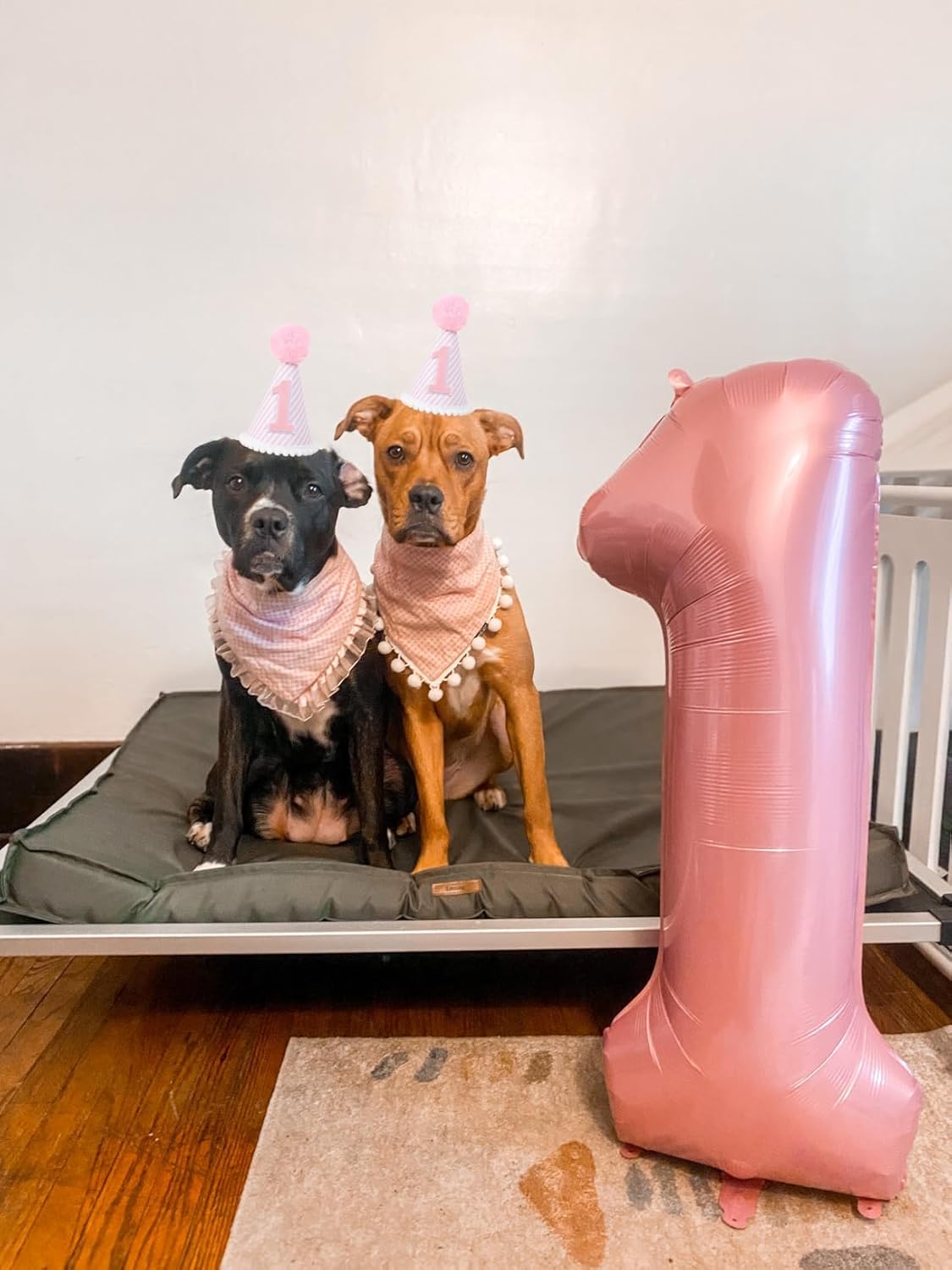 Skiennix Number Balloons - 40 Inch Pink Balloons for 1st Birthday & Baby Shower Decorations