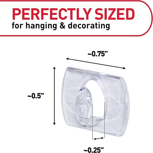 Command Clear Mini Light Clips - Damage-Free String Light Hangers | 45 Clips, 54 Strips for Home Decor