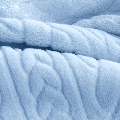 BORITAR 3D Fleece Baby Blanket - Soft & Cozy Plush for Infants | 30x40 Inch, Baby Blue