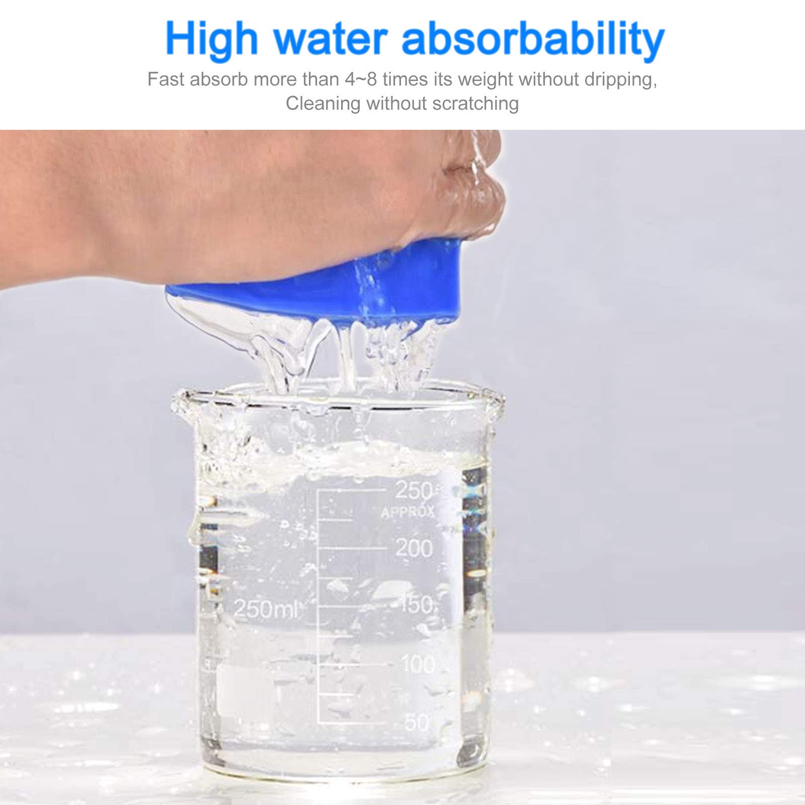 SAUGWUNDER Cleaning Sponge Super Absorbent Water Durable ^~ You Know 17.5×7.5×3.5 cm[6.9 x 3 x 1.38 inches] Use for Household Clean Cars/Boats The dust and Dirt on Furnitures,Bathtubs&etc. (Blue)