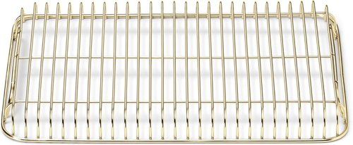 Caraway Stainless Steel Cooling Rack - 9" x 13" - Perfect for Cooling Baked Goods & Icing - Gold Finish