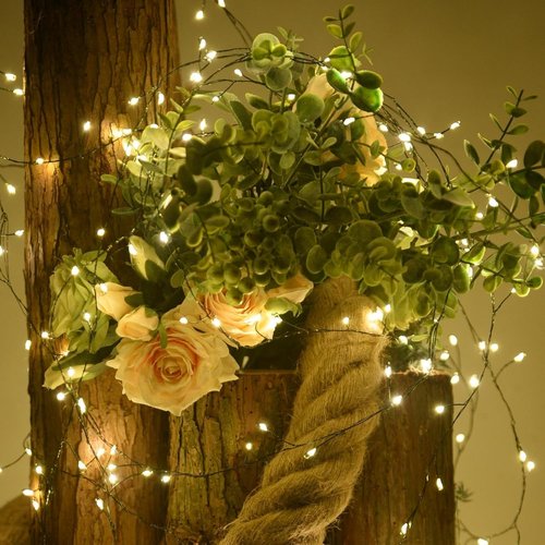 Dailyart Fairy Lights - 200 LED Warm White String Lights with Remote & Timer | 10ft for Bedroom, Party, Wedding Decor