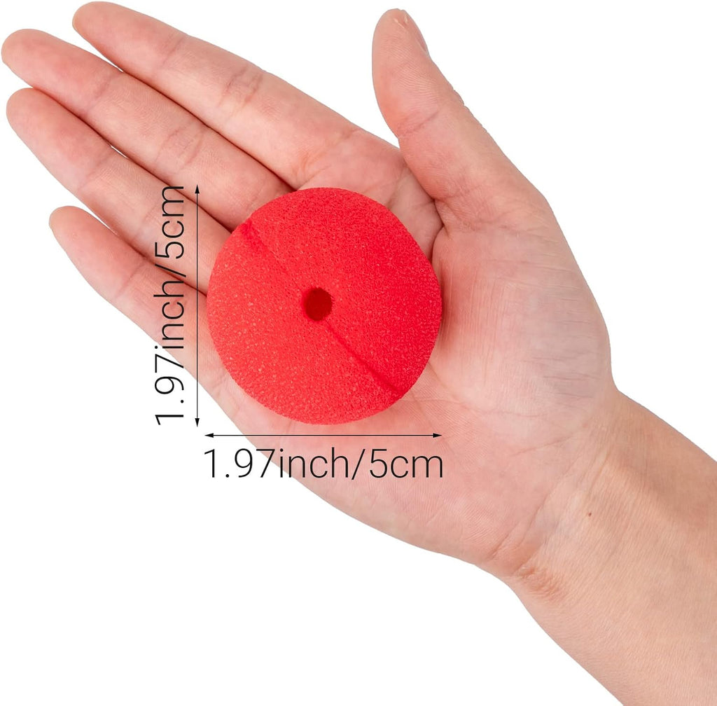 Vinsot Red Circus Clown Noses - 200 Pcs Foam Costume Accessory for Carnival & Halloween