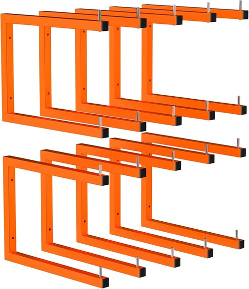 Lumber Storage Rack - 10-Tier Heavy-Duty Wall-Mounted Organizer | 2200 lb Capacity | Indoor/Outdoor Use