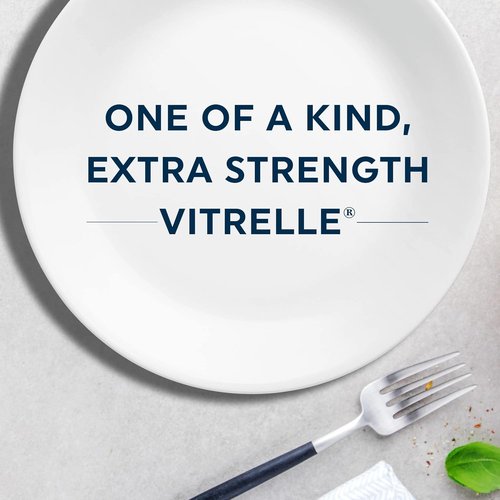 Corelle Vitrelle 8-Piece Salad Plates Set - Chip Resistant, Lightweight, Winter Frost White 6.75-Inch