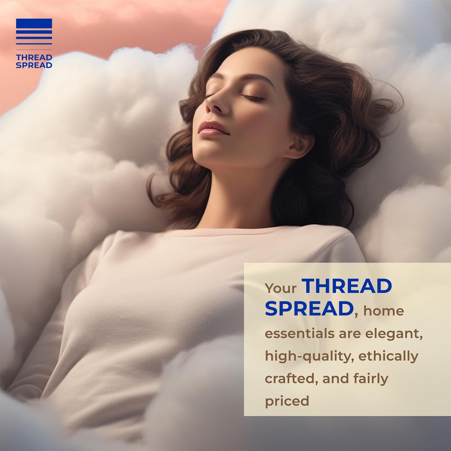 Thread Spread 100% Egyptian Cotton Pillow Cases - Luxury 1000 Series Set of 2 | Soft Cooling Queen Size (White)