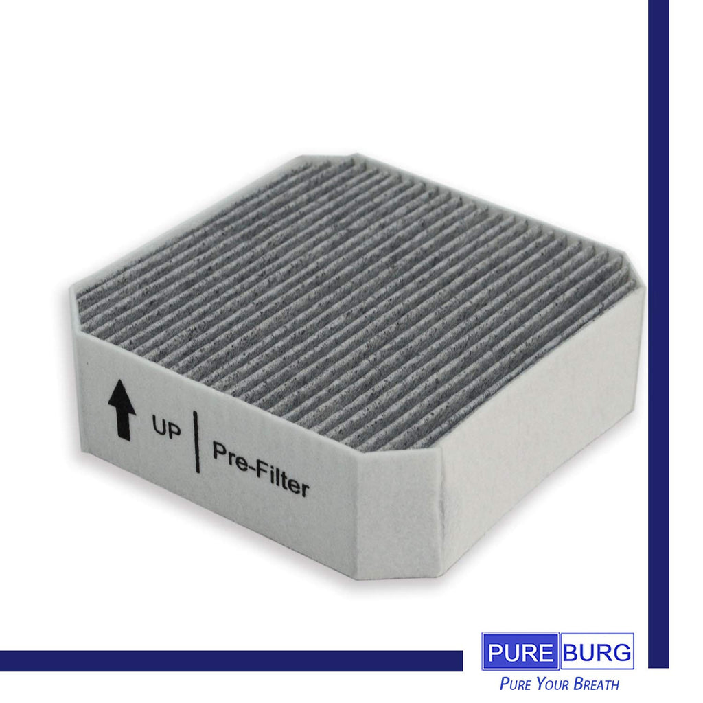 PUREBURG Replacement Pre-Filter Compatible with Molekule Air Purifier, 2-Pack High-efficiency HEPA Activated Carbon 2-in-1 Air Clean Dust VOCs Odor