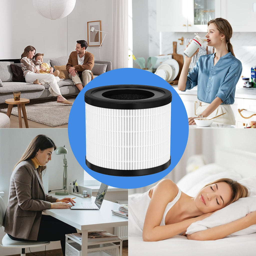 GoKBNY 2-Pack H7120 Replacement Filter Compatible with Govee Purifier H7120, Part Number H7120101, 3-in-1 Filters