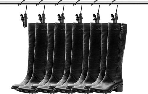 Hotop Boot Hanger Clips - 48 Heavy-Duty Hooks for Space-Saving Closet Organization | Black